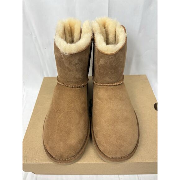 UGG Women's Mini Bailey Bow II Chestnut Boots Sz 6 New In Box - Picture 7 of 13